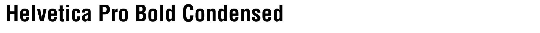 Helvetica Pro Bold Condensed image